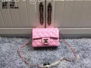 Chanel Classic Flap CH1103-3 桜色 ミニマトラッセ クラシック フラップバッグ チェーンショルダーバッグ シルバー金具