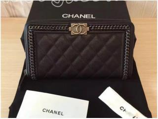 BOY CHANEL シャネルラウンドファスナー長財布 2015年春夏新作 マトラッセ ジップ ウォレット ラムスキン A80815