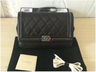 シャネル CHANEL ラウンドファスナー長財布[小銭入れ付き] ピンクベージュ ボーイシャネル