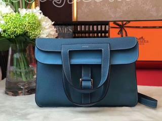 H070428C エルメスアルザンバッグ HERMES Halzan ヴォー・スウィフト シルバープレーテッド シルバー金具