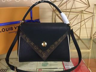 ルイ・ヴィトン「LOUIS VUITTON」 ドゥブルV ハイエンド モノグラム･キャンバス トートバッグ ショルダーバッグ M54624A ブラック