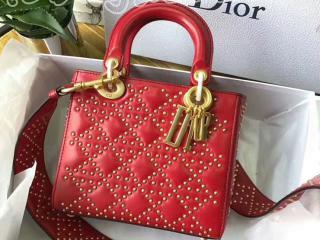 ディオール スタッズカーフレザー Lady Dior ソフトバッグカナージュモチーフ D.I.O.Rのブロックチャーム M0579CVNZ_M900r