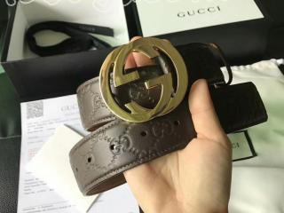 GUCCI ベルト GGマーク 金色のベルトヘッド グッチ ベルト メンズ 新品 3.5CM