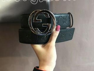 グッチ GUCCI ベルト GGレザー グッチシマ 3.5CM インターロッキングG バックル ダークブラウン 411924 CWC1N 2140