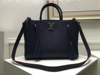 M54571 ルイ・ヴィトンバッグコピー ロックミート「LOCKME」 LOUIS VUITTON トートバッグ ショルダーバッグ シルバー金具 マリーヌルージュ 4色選択可