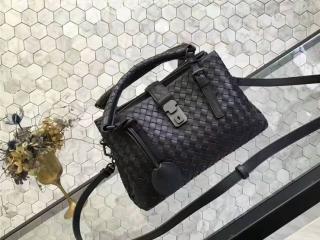 448954VQ1301000 ボッテガヴェネタ ハンドバッグ 「BOTTEGA VENETA」 イントレチャート ベビー ローマバッグ ショルダーバッグ ブラック