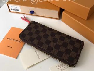 N60534 ルイヴィトン ダミエ・エベヌ 財布 コピー LOUIS VUITTON ポルトフォイユ・クレマンス スリーズ ドファスナー長財布