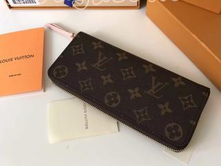 M61298 ルイヴィトン モノグラム 長財布 スーパーコピー LOUIS VUITTON ポルトフォイユ・クレマンス ローズ・バレリーヌ ドファスナー財布