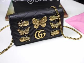 グッチ マーモント バッグ コピー〔GUCCI GG Marmont〕モススタッズ ミニバッグ チェーンショルダーバッグ・ポシェット 488426 D8GZT 1000