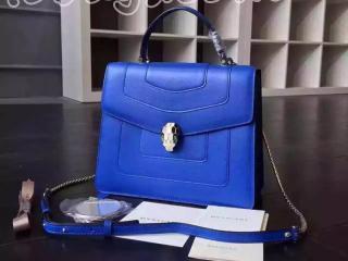 281259 ブルガリ バッグ ショルダーバッグ BVLGARI SERPENTI FOREVER  FLAP COVER ROYAL SAPPHIRE CALF LEATHER