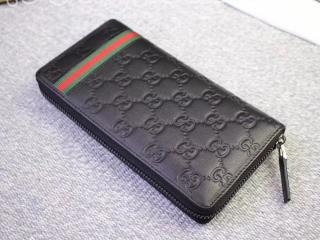 グッチ 長財布 コピー 〔GUCCI〕 ラウンドファスナー財布 グッチシマレザー ブラック 308009 A0VBR 1060