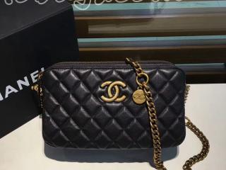 シャネル マトラッセチェーンショルダーバッグ サテン CHANEL キャビアスキン