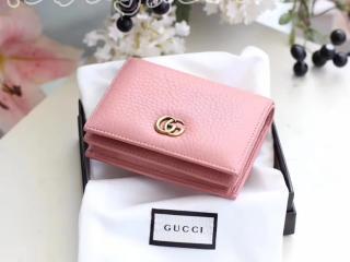 456126 CAO0G 5909 グッチ 二つ折り財布 スーパーコピー〔GUCCI〕プチ マーモント 小銭入れ カードケース 二つ折り レディース 財布 ライトピンク レザー