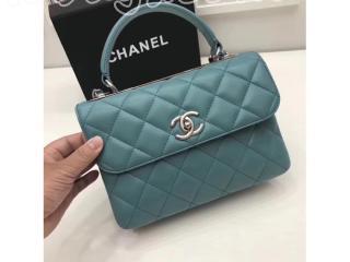 シャネル 2017AW 「CHANEL」 トレンディCC ハンドバッグ ラムマトラッセ2WAY シルバー金具 4色選択可 【A49936】