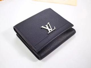 M64309 ルイヴィトン 二つ折り財布 コピー 「LOUIS VUITTON」 ポルトフォイユ・ロックミーII コンパクト ミニ財布 トリヨン ヴィトン 小銭入れ 3色選択可 ノワール