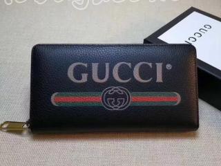 496317 0GCAT 8163 グッチ ロゴ入り 長財布 コピー 〔GUCCI〕ロゴ レザー ジップアラウンドウォレット ラウンドファスナー財布 ブラック