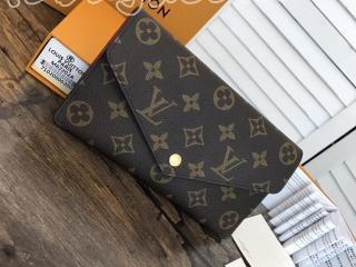 M62202 LOUIS VUITTON ルイヴィトン モノグラム 財布 スーパーコピー ポルトフォイユ・ジャンヌ ヴィトン レディース 3way 大人気長財布 3色選択可 コクリコ