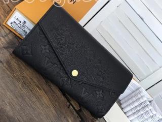 M61182 ルイヴィトン モノグラム・アンプラント 長財布 コピー 「LOUIS VUITTON」 ポルトフォイユ・サラ ヴィトン レディース 二つ折り財布 5色選択可 ノワール