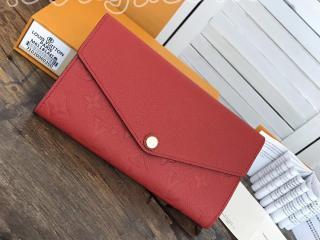 M61181 ルイヴィトン モノグラム・アンプラント 長財布 スーパーコピー 「LOUIS VUITTON」 ポルトフォイユ・サラ ヴィトン レディース 二つ折り財布 5色可選択 スリーズ