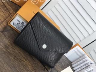 M62173 ヴィトン エピ 三つ折り財布 コピー 「LOUIS VUITTON」 ポルトフォイユ・ヴィクトリーヌ ルイヴィトン レディース 大人気ミニ財布 4色選択可 ノワール