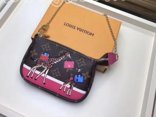 M62087 ルイヴィトン モノグラム ミニバッグ コピー 「LOUIS VUITTON」 2017AW ミニ・ポシェット・アクセソワール・キリンが可愛い 2way