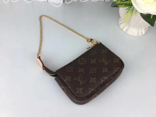 M58009 ルイヴィトン モノグラム バッグ コピー 「LOUIS VUITTON」 ミニ・ポシェット・アクセソワール ヴィトン チェーンショルダーバッグ ゴールド金具