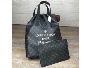 M43417 ルイヴィトン モノグラム・エクリプス バッグ コピー 「LOUIS VUITTON」 カバ・ライト ヴィトン 限定 FRAGMENT トートバッグ フラグメントバッグ