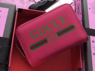 ‎496319 0GCAT 8840 グッチ プリント 財布 コピー 〔GUCCI〕 カード＆コインケース コインケース・小銭入れ ミニ カード＆財布 4色選択可 ピンク レザー