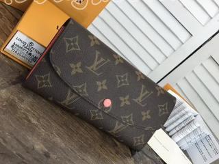 M61578 ヴィトン モノグラム 財布 コピー 「LOUIS VUITTON」ポルトフォイユ・エミリー ルイヴィトン レディース 二つ折り長財布 7色選択可 ポピーペタル