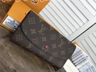 M60697 ルイヴィトン モノグラム 二つ折り長財布 コピー 「LOUIS VUITTON」ポルトフォイユ・エミリー ヴィトン レディース 財布＆小物 7色選択可 フューシャ