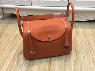 エルメス リンディ バッグ コピー HERMES リンディ 30/26 ハンドバッグ トリヨン・クレマンス レディース ショルダーバッグ 2WAY 全11色選択可 オレンジ H050161CK37-1