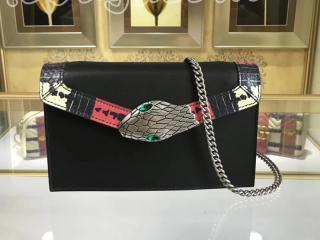 グッチ リリス バッグ スーパーコピー GUCCI スネークヘッド クラッチ チェーンショルダーバッグ 2色可選択 ブラック 453753 CVLSN 1097