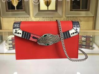 グッチ リリス バッグ コピー GUCCI スネークヘッド クラッチ チェーンショルダーバッグ 2色可選択 レッド 453753 CVLSN 9673