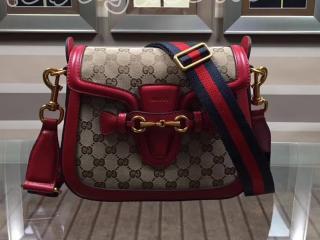 グッチ レディーウェブ バッグ スーパーコピー GUCCI Lady Web オリジナルGG柄キャンバス レディース ショルダーバッグ 3色可選択 レッド レザー 383848 KQWQT 9681