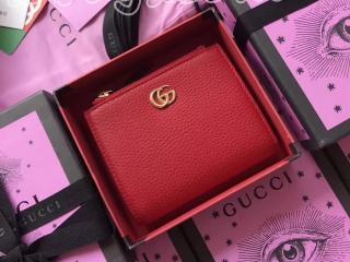 グッチ GGマーモント 財布 スーパーコピー GUCCI GG Marmont ミニウォレット レディース 二つ折り財布 2色可選択 レッド レザー 474747 CAO0G 6433