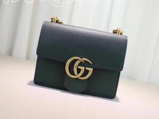 グッチ GGマーモント バッグ コピー GUCCI GG Marmont レディース チェーンショルダーバッグ 4色 ブラックグリーン&ゴールド金具 431384 CDZ0T