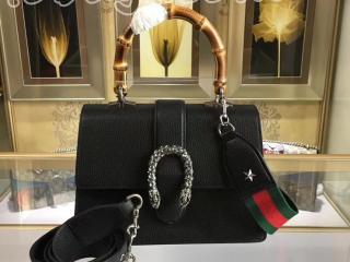 448075 CAOHN 1065 グッチ ディオニュソス バッグ コピー GUCCI Dionysus トップハンドバッグ ストラップ レディース ショルダーバッグ 2色可選択 ブラックレザー