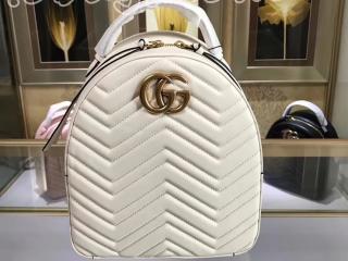 476671 DTDHD 9022 グッチ GGマーモント バッグ スーパーコピー GUCCI GG Marmont キルティングレザー レディース バックパック 6色可選択 ホワイト レザー