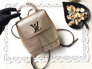 M54575 ルイヴィトン Lockme バッグ コピー 「LOUIS VUITTON」 ロックミー・バックパック MINI ヴィトン レディース ミニバックパック・リュック 2色可選択 ゴールド