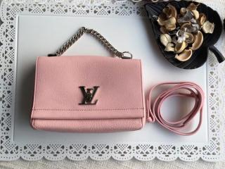 M51201 ルイヴィトン ソフトカーフ パック コピー 「LOUIS VUITTON」 ロックミーII BB Lockme チェーンハンドバッグ ヴィトン レディース ショルダーパック 4色可選択 ローズバレリーヌ