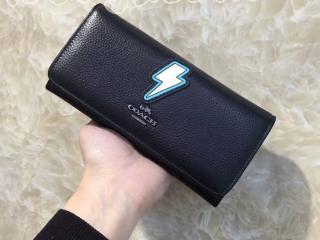 コーチ COACH 財布 長財布アコーディオン 電光柄 ジップアラウンド ファスナー