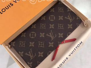 M66567 ルイヴィトン モノグラム 長財布 コピー 「LOUIS VUITTON」 ポルトフォイユ･アンソリット ヴィトン レディース 二つ折り財布 3色可選択 ルージュ