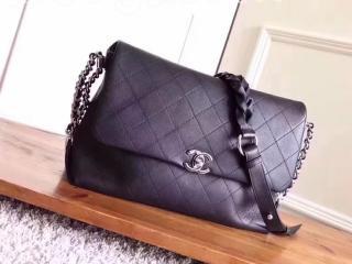 A57117 Y83246 94305 シャネル レディース バッグ コピー CHANEL Flap bag ハンドバッグ 18年新作 グレインド カーフスキン & カーフスキン 30CM ブラック