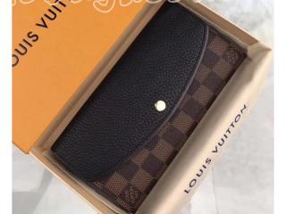 N61261 ルイヴィトン ダミエ・エベヌ 長財布 スーパーコピー 「LOUIS VUITTON」 ポルトフォイユ・ノルマンディ ヴィトン トリヨン 二つ折り財布 3色 ノワール