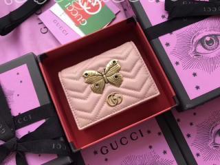 グッチ 二つ折り財布 スーパーコピー〔GUCCI GG Marmont〕GGマーモント インセクト スタッズ カードケース レディース 小銭入れ 466492 5909