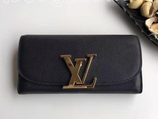 M58266 ルイヴィトン トリヨン 長財布 スーパーコピー 「LOUIS VUITTON」 ポルトフォイユ・ヴィヴィエンヌ ヴィトン レディース 二つ折り財布 3色 ノワール