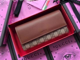 410100 KLQHG 8526 グッチ GGスプリーム 長財布 スーパーコピー GUCCI GG Supreme キャンバス ウォレット レディース 二つ折り財布 3色 ブラウン