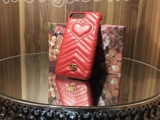 GUCCI GGマーモント ハートが可愛い iPhone 7 スマホケース　