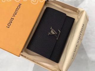 M62157 ルイヴィトン トリヨン 財布 コピー 「LOUIS VUITTON」 ポルトフォイユ・カプシーヌ コンパクト ヴィトン レディース 三つ折り財布 3色可選択 ノワール