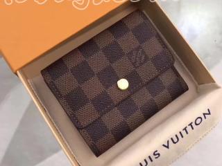 N63242 ルイヴィトン ダミエ・エベヌ 財布 スーパーコピー 「LOUIS VUITTON」 ポルトフォイユ・アナイス 小銭入付財布 ヴィトン 三つ折り財布